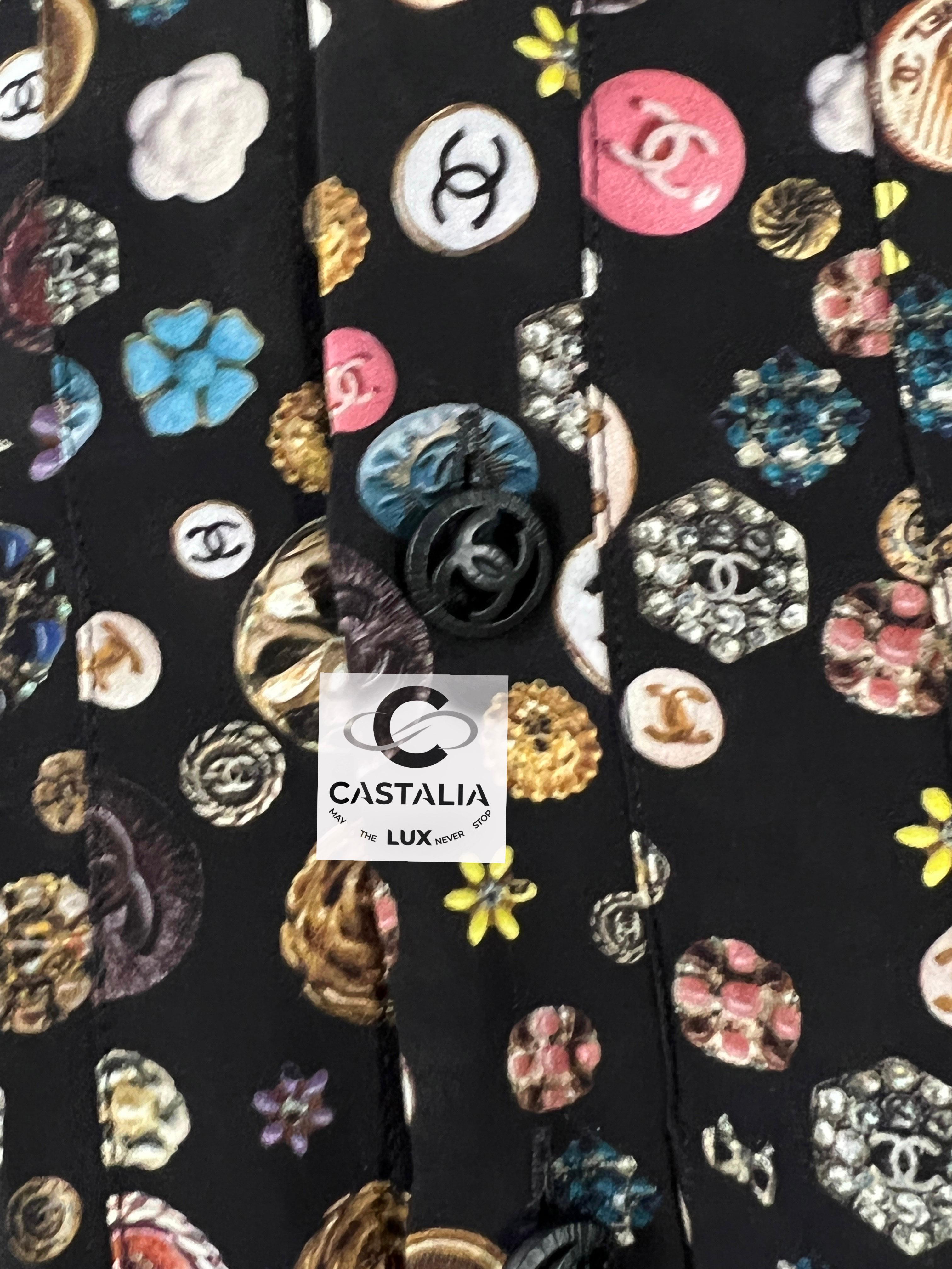 Chanel 15K$ Maxi Silk CC Logo Dress with Bow Accents 36 FR For Sale 3
