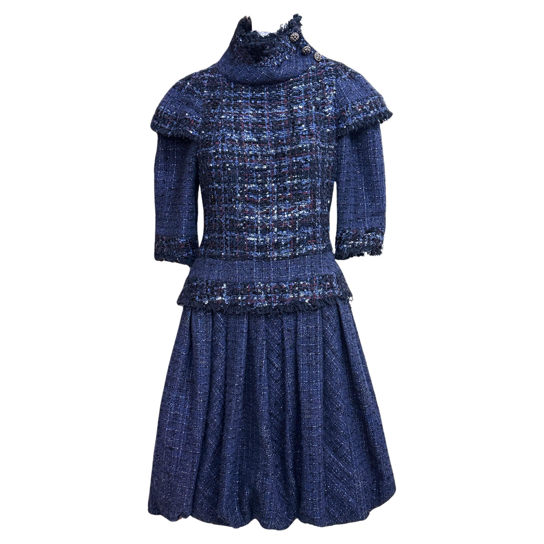 Chanel 15K$ Museum Worth Paris / Edinburg Runway Tweed Dress 36 FR