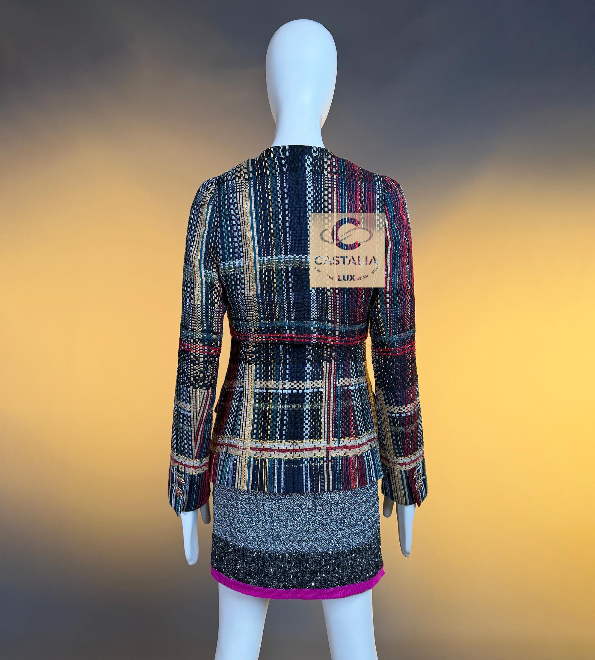 CHANEL 15K$ New Paris / Dubai Ribbon Tweed Ensemble 36 FR en vente 15