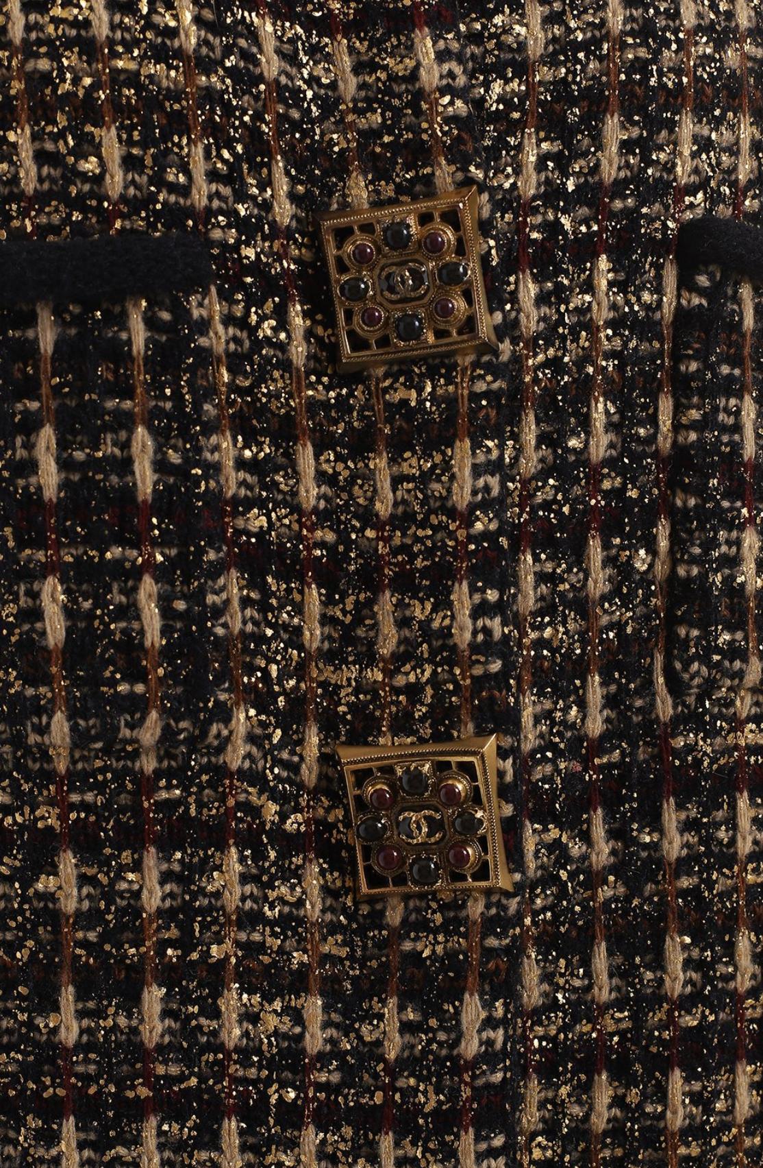 Women's or Men's Chanel 15K$ Paris / Byzance Coat and Dress Museum Worth Ensemble 36 FR