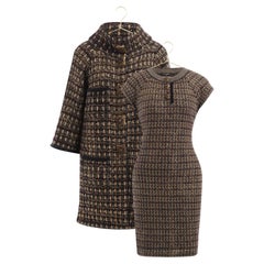 Chanel 15K$ Paris / Byzance Coat and Dress Museum Worth Ensemble 36 FR