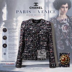 CHANEL 15K$ Paris / VENICE Ribbon Tweed Jacket 34 FR
