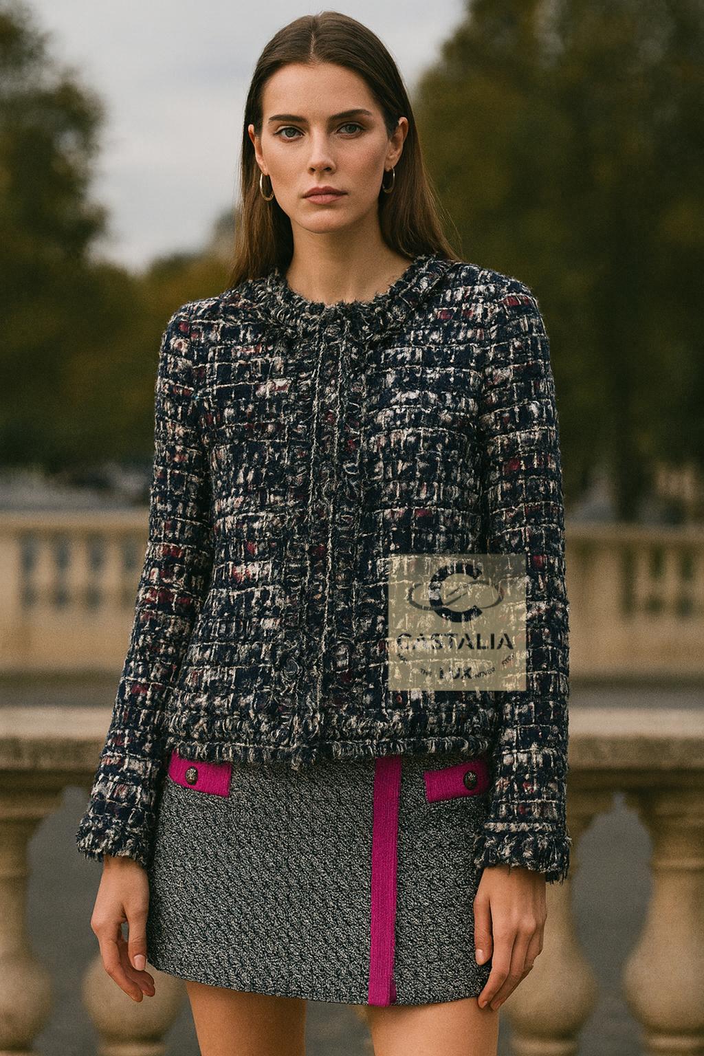 CHANEL 15K$ Paris / Venise Veste en tweed à rubans 34 FR Unisexe en vente