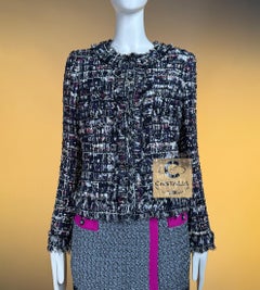 CHANEL 15K$ Paris / Venice Ribbon Tweed Jacket 34 FR