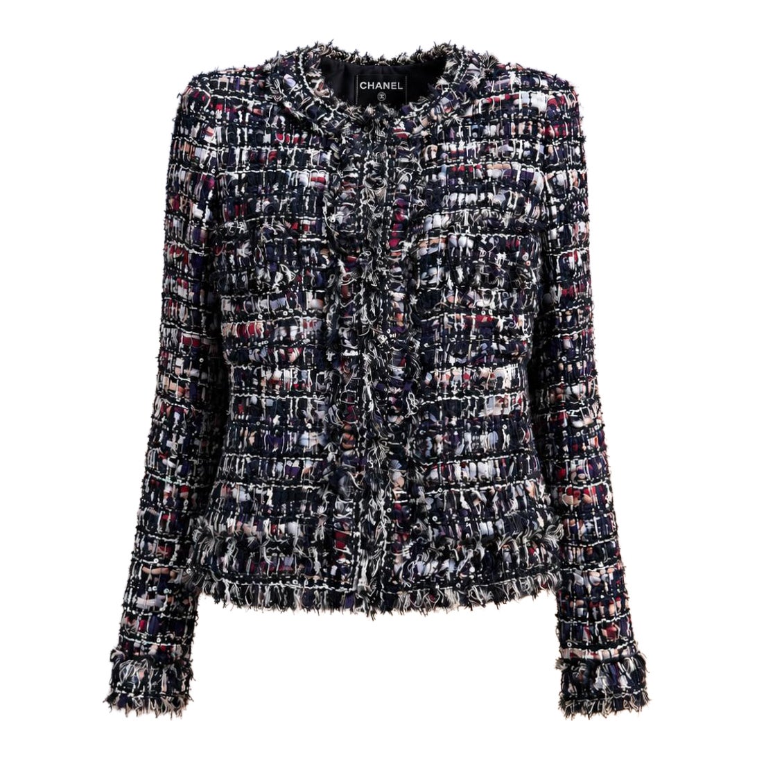 CHANEL 15K$ Paris / VENICE Ribbon Tweed Jacket 34 FR