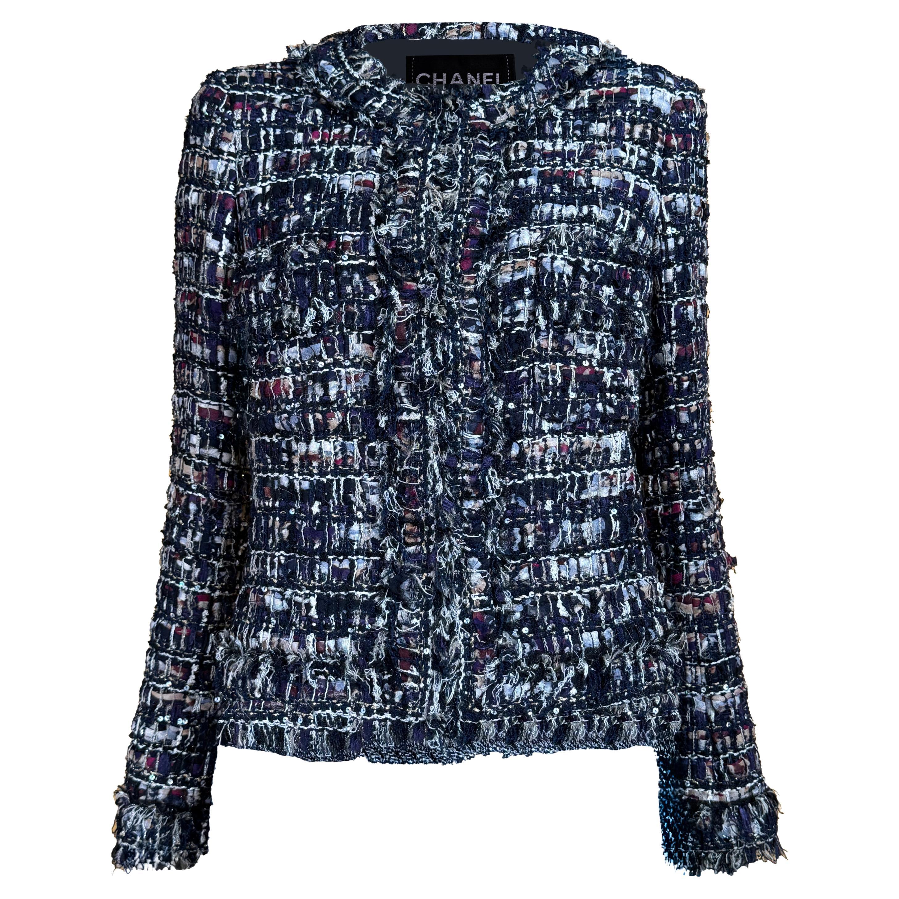 CHANEL 15K$ Paris / Venise Veste en tweed à rubans 34 FR