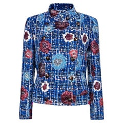 CHANEL 15$K Rara giacca in tweed CC con camelie ricamate 38 FR