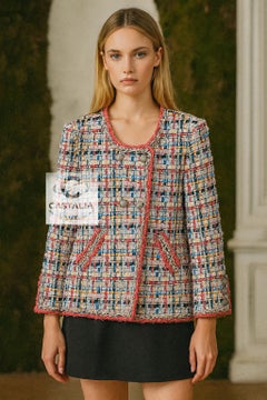 CHANEL 15K$ Ribbon Tweed Masterpiece Jacket 38 FR
