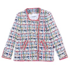 CHANEL 15K$ Ribbon Tweed Masterpiece Jacket 38 FR