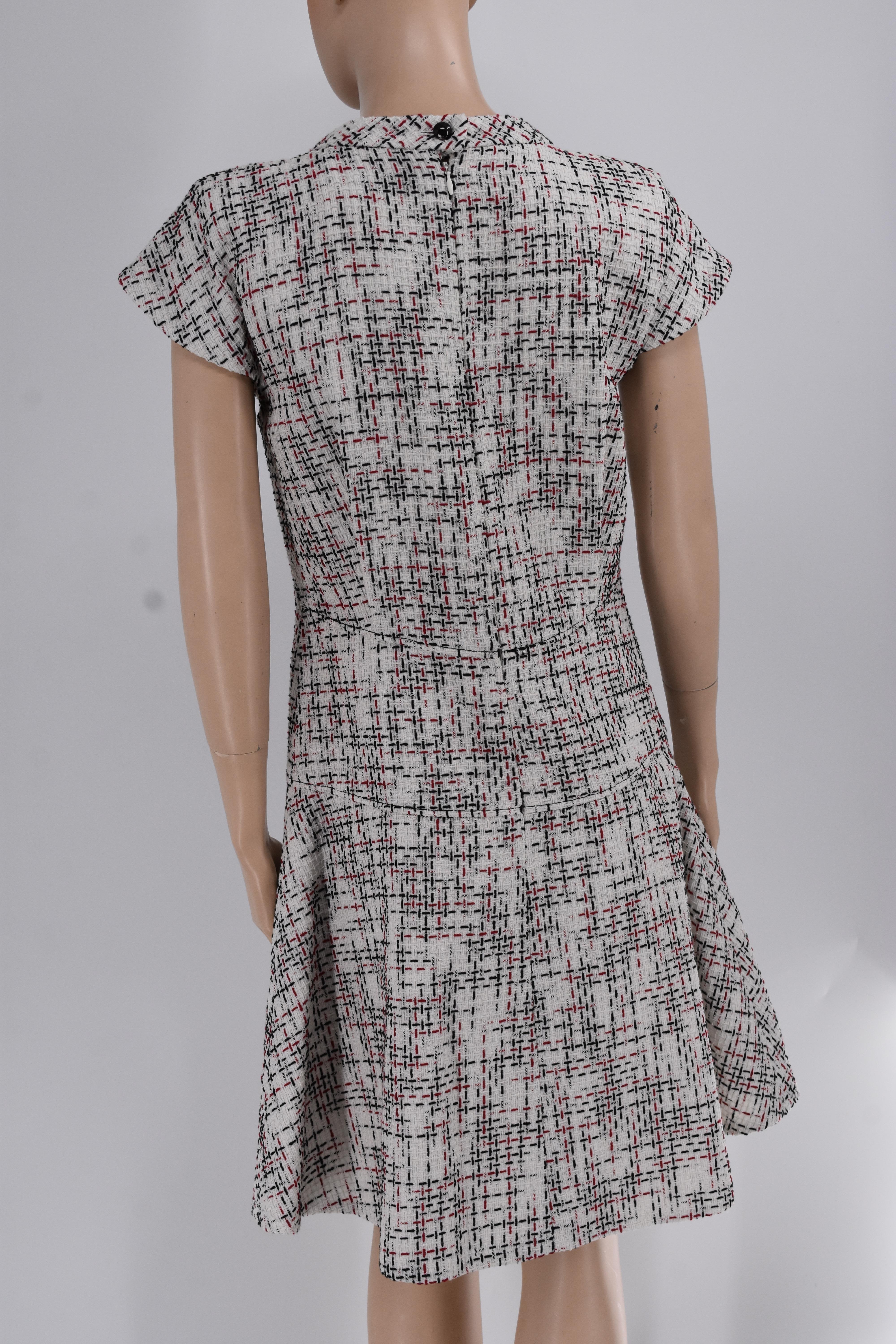 Gray Chanel 15P 2015 Tweed Dress 38 NWT New For Sale
