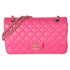 Chanel Pink Classic Flap - 111 For Sale on 1stDibs  chanel classic flap  bag pink, chanel classic pink bag, pink classic chanel bag