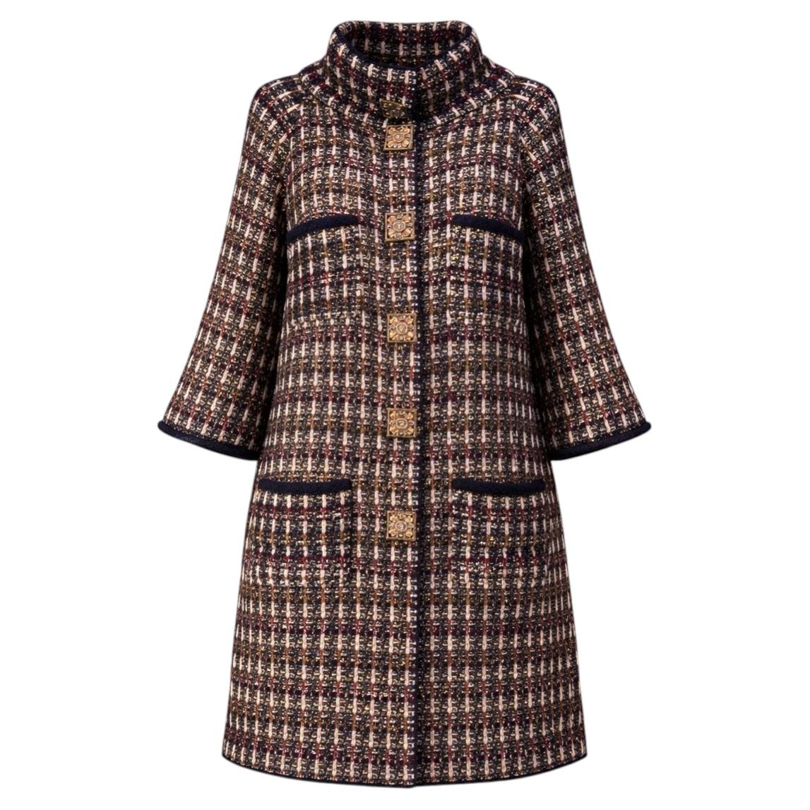 CHANEL 16K$ Iconic Paris / Byzance CC Gripoix Buttons Coat 36 FR