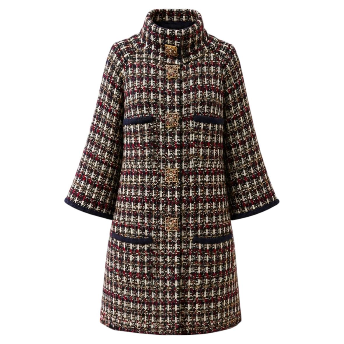 CHANEL 16K$ Iconic Paris / Byzance CC Gripoix Buttons Coat 36 FR