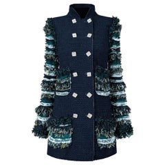 CHANEL 16K$ Jewel Embellished Black Tweed Jacket 38 FR