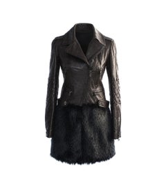 CHANEL 16K$ New Arctic Polar Odyssey Runway Leather Jacket 36 FR