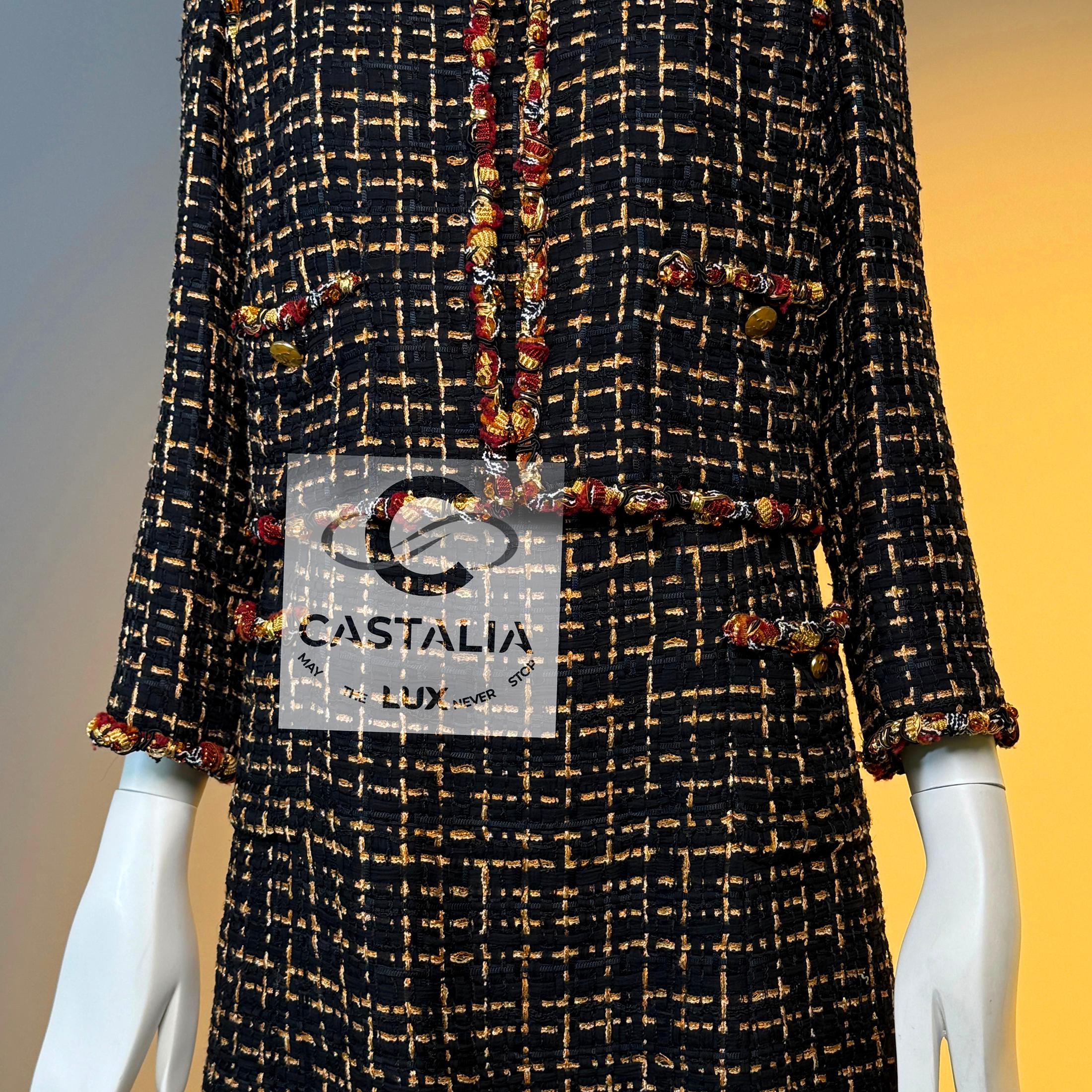 Chanel 16K$ New Paris / Saint-Tropez Ribbon Tweed Ensemble 36 FR For Sale 5