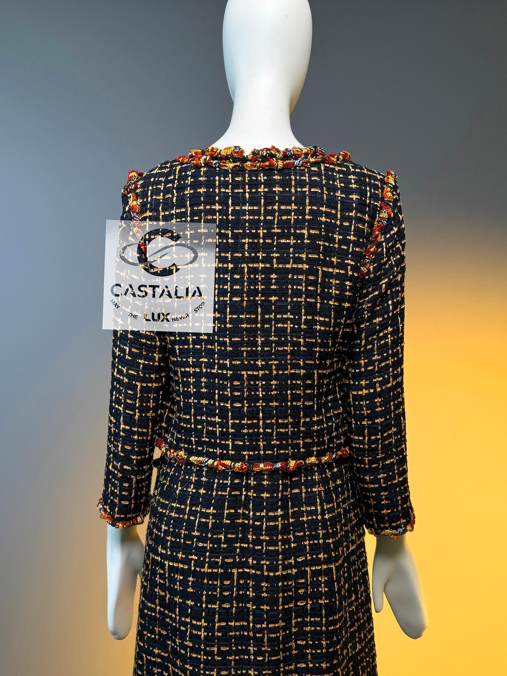 Chanel 16K$ New Paris / Saint-Tropez Ribbon Tweed Ensemble 36 FR For Sale 7