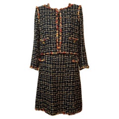Chanel 16K$ New Paris / Saint-Tropez Ribbon Tweed Ensemble 36 FR