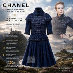 CHANEL 16K$ Paris / Edinburgh Museum Level Tweed Dress 36 FR