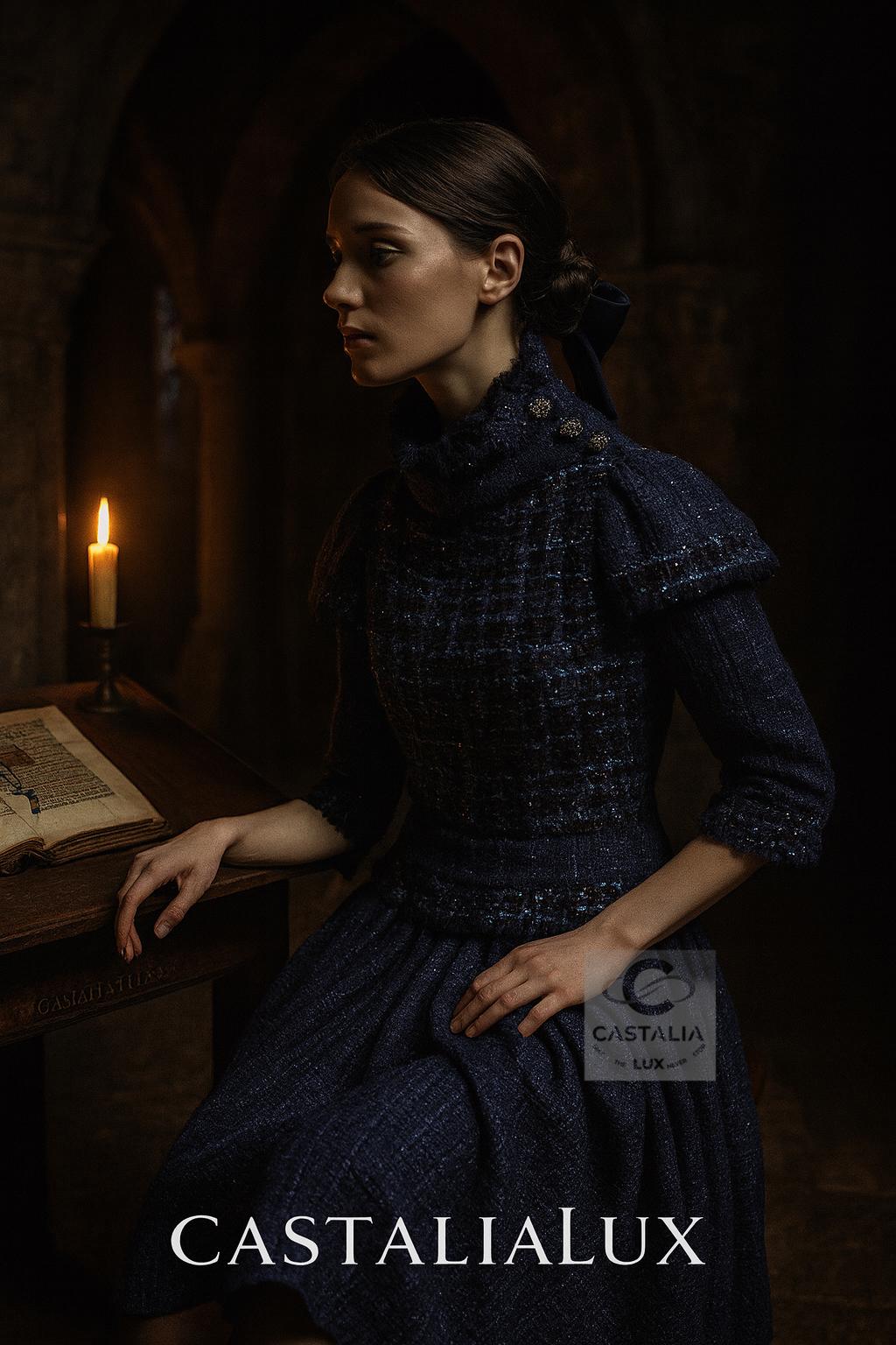 Chanel 16K$ París / Edimburgo Vestido de tweed nivel museo 36 FR en Nuevo estado para la venta en Dubai, AE