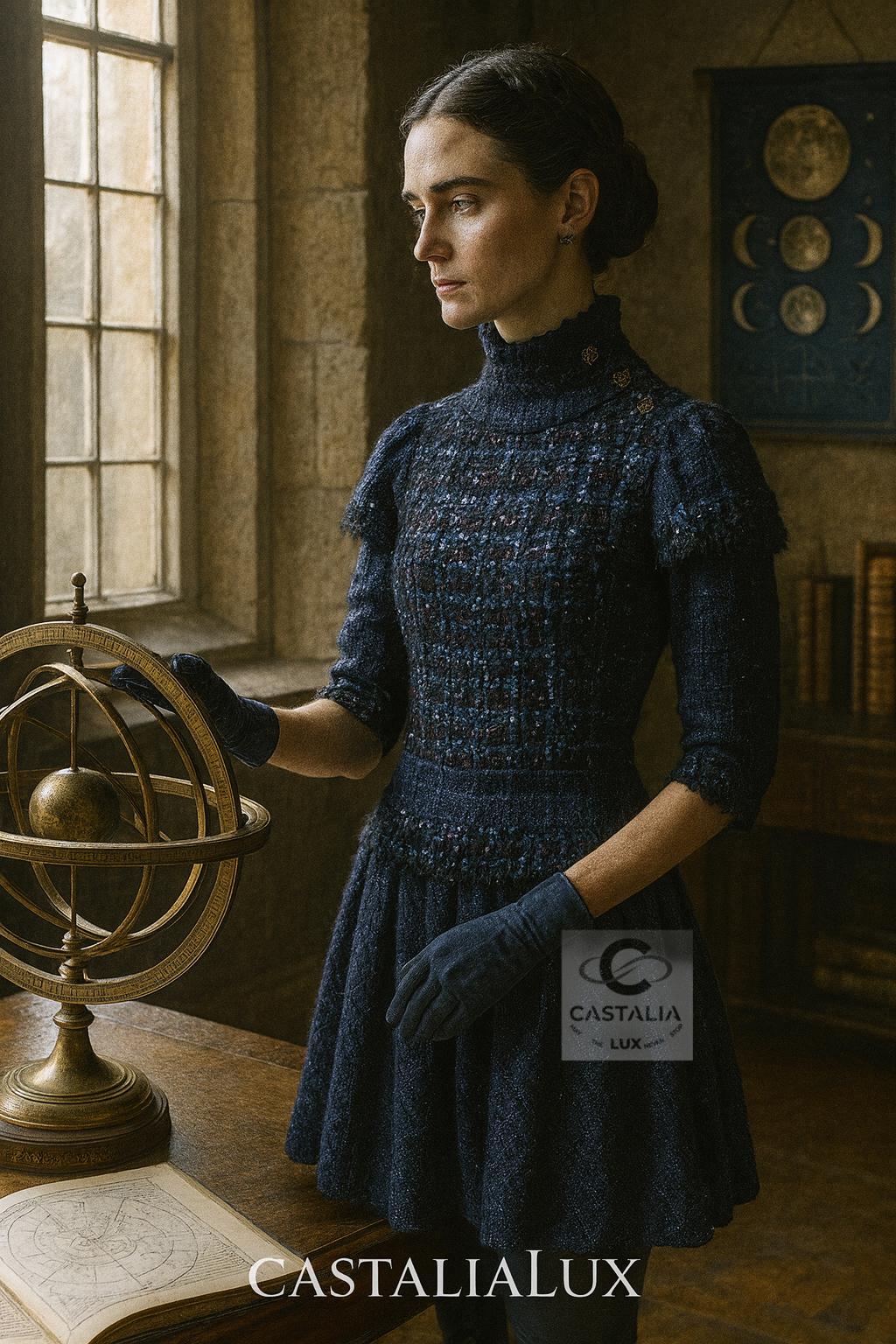 CHANEL 16K$ Paris / Edinburgh Museum Level Tweed Dress 36 FR en vente 3