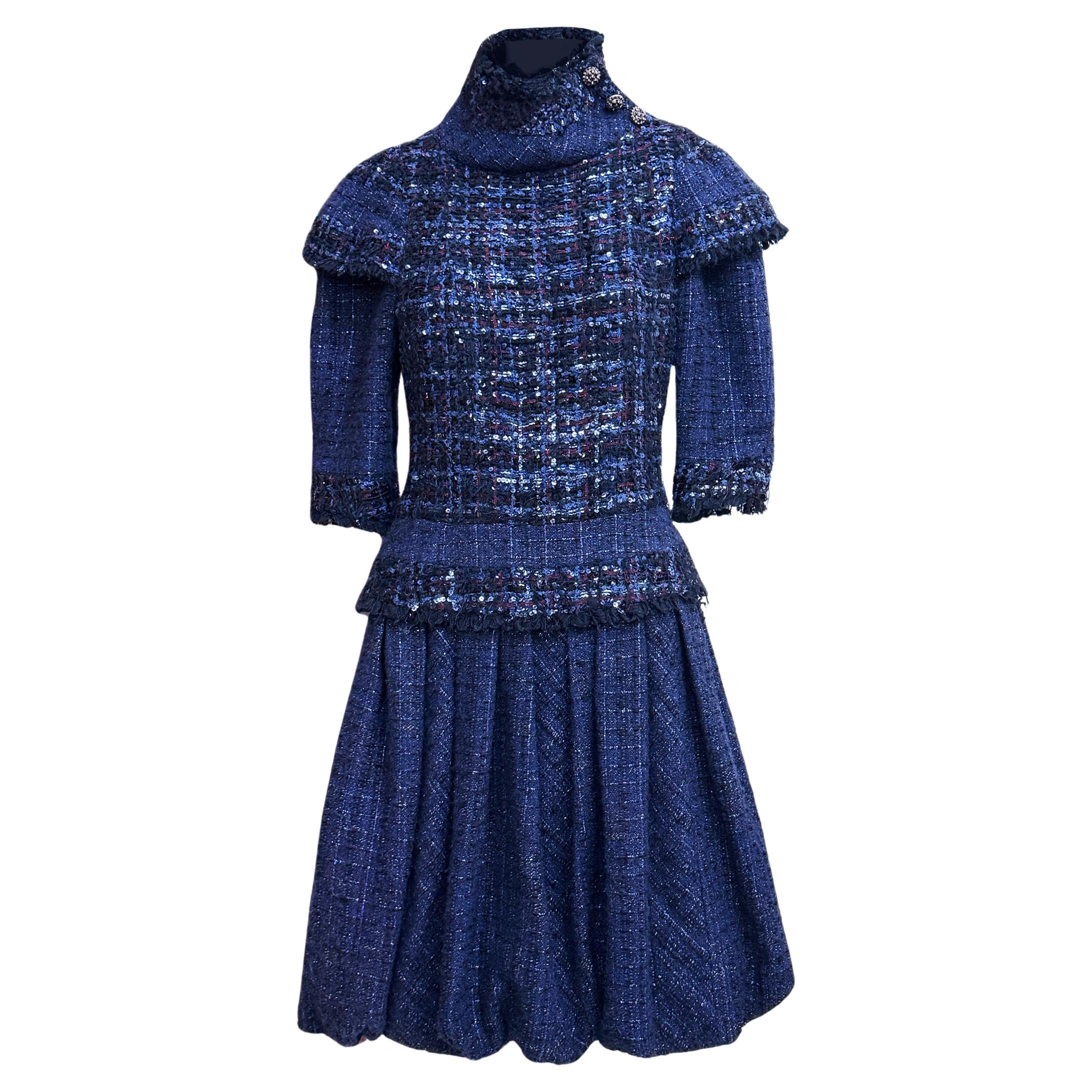 Chanel 16K$ París / Edimburgo Vestido de tweed nivel museo 36 FR en venta