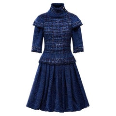 CHANEL 16K$ Paris / Edinburgh Museum Level Tweed Dress 36 FR