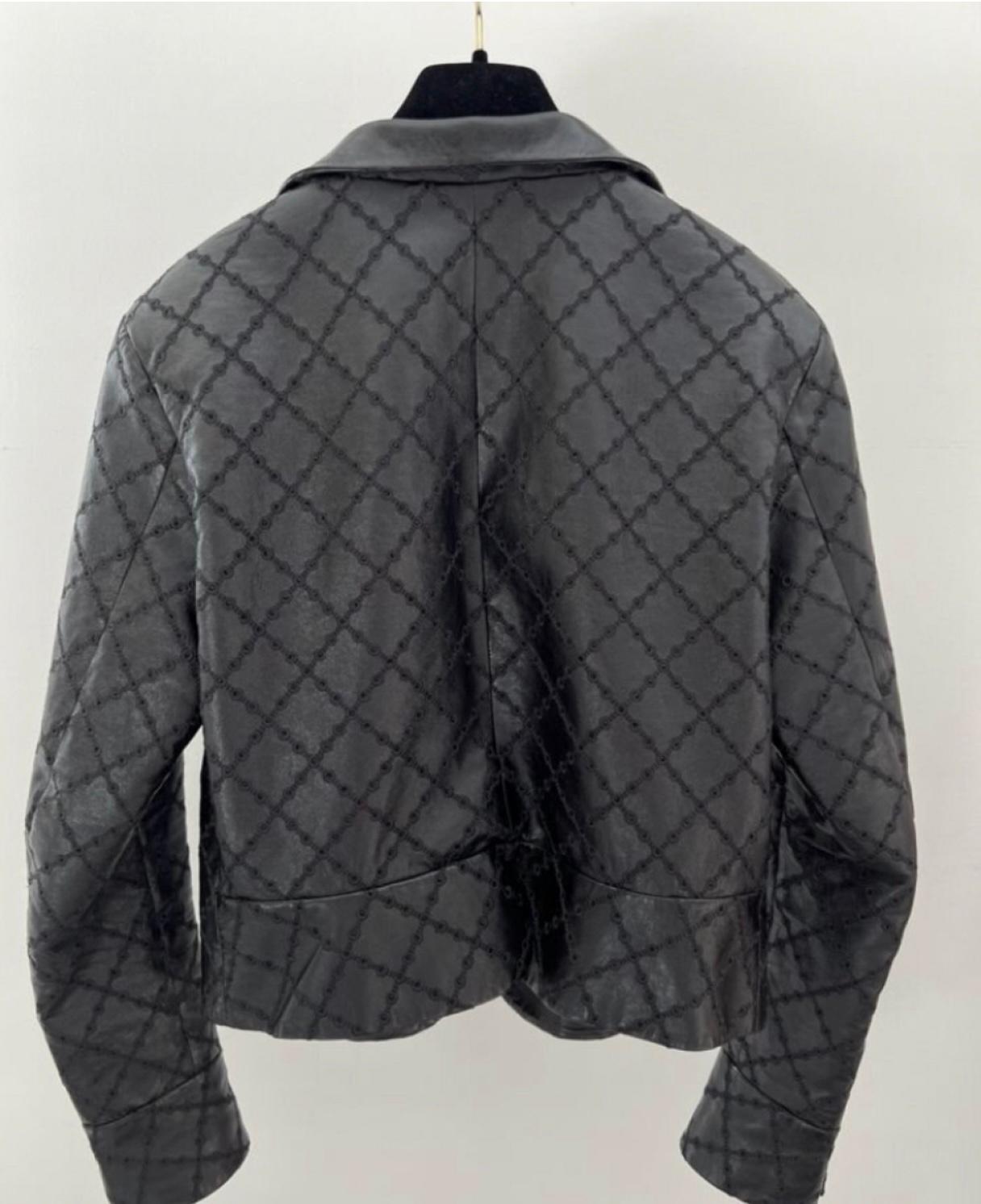 Chanel 16K$ Quilted 2022 Black Leather Jacket 6