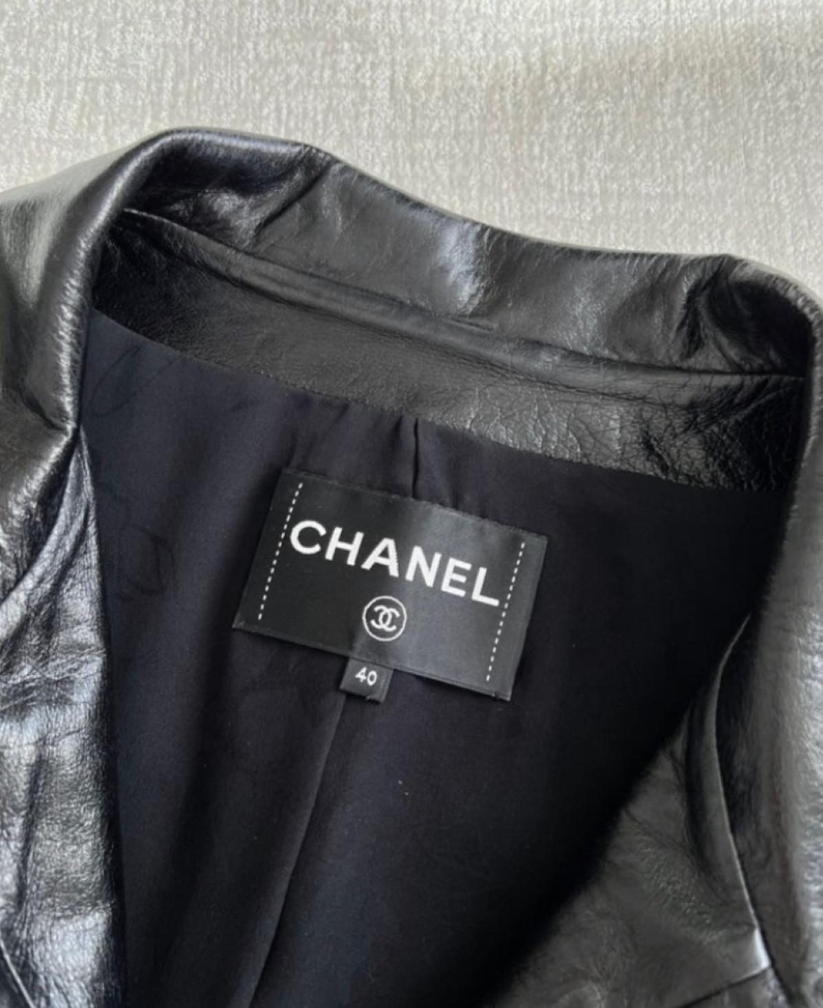 Chanel 16K$ Quilted 2022 Black Leather Jacket 7