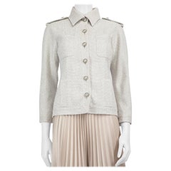 Chanel 16P Grey Tweed Fantasy Jacket Size M