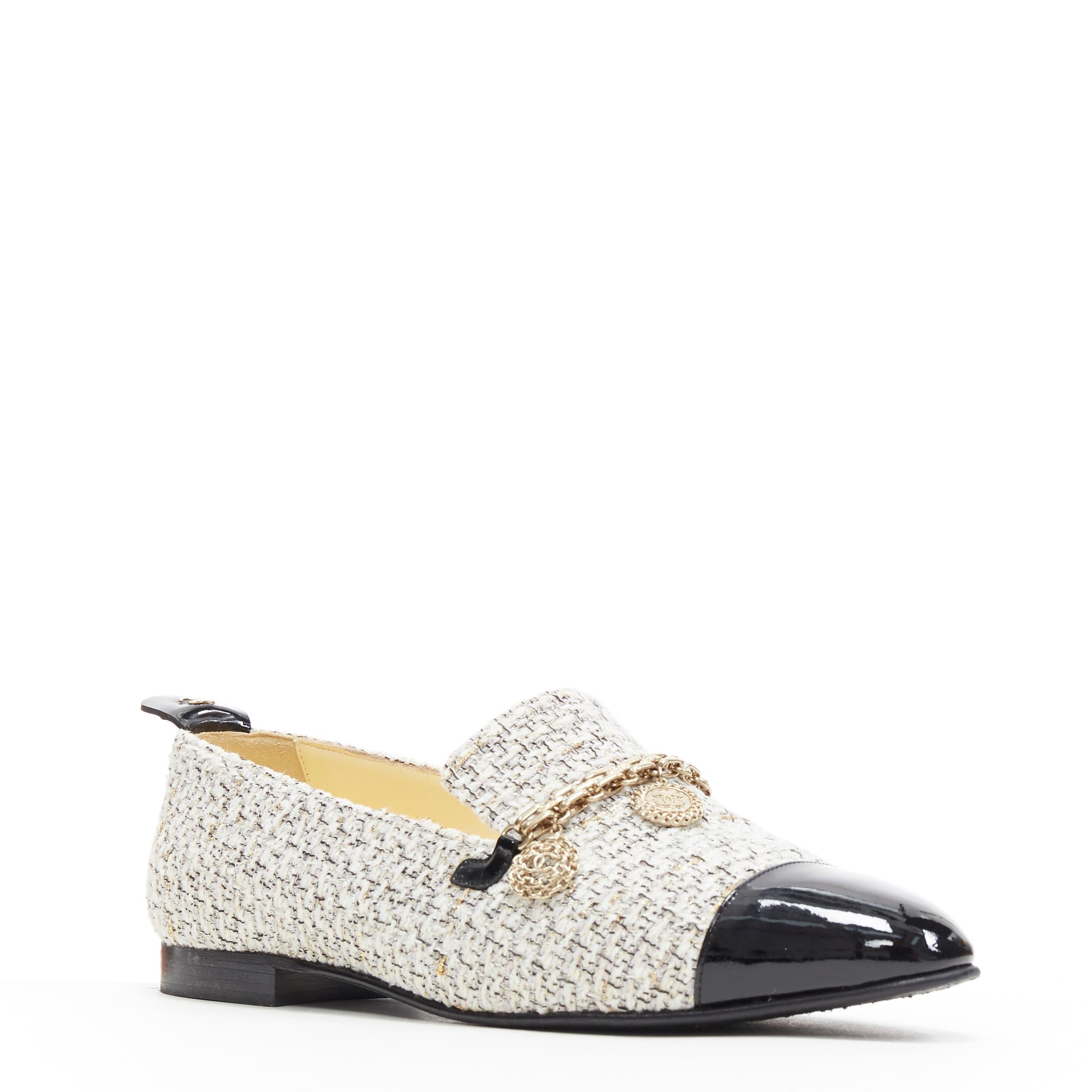 tweed chanel flats
