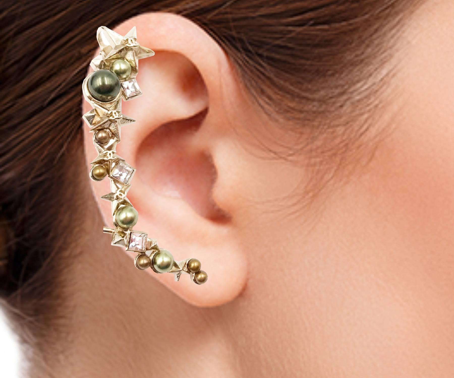 chanel ear cuff earrings