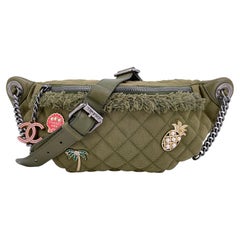 Chanel 17C Coco Cuba Khaki Banane Fanny Pack Belt Bag RHW 66838