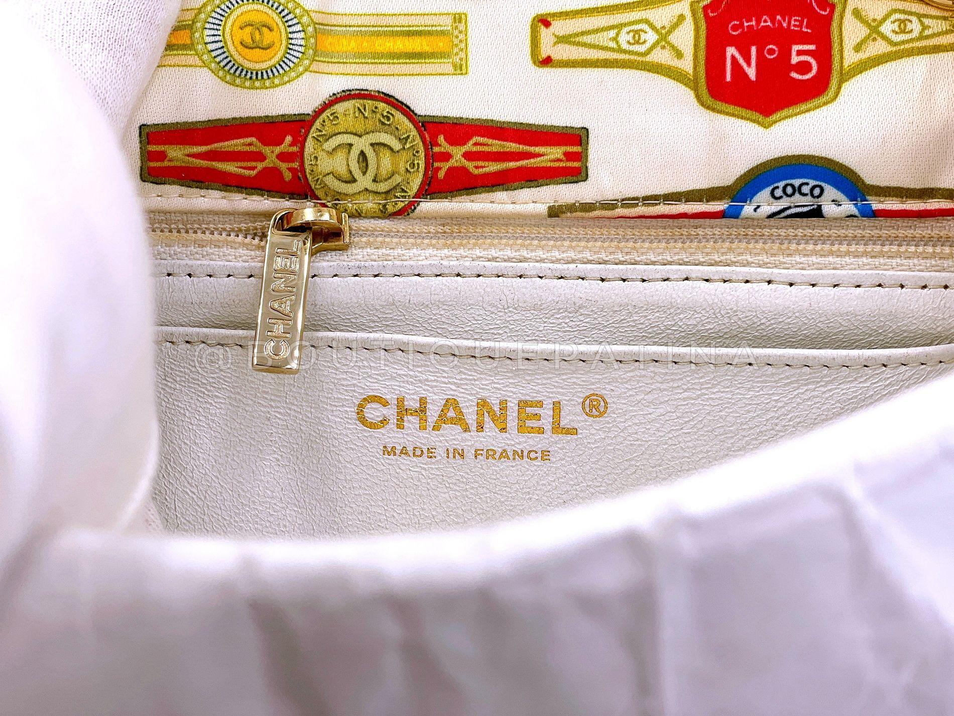 Chanel 17C Coco Cuba Multicolor Print Rectangular Mini Flap Bag GHW 68070 For Sale 7
