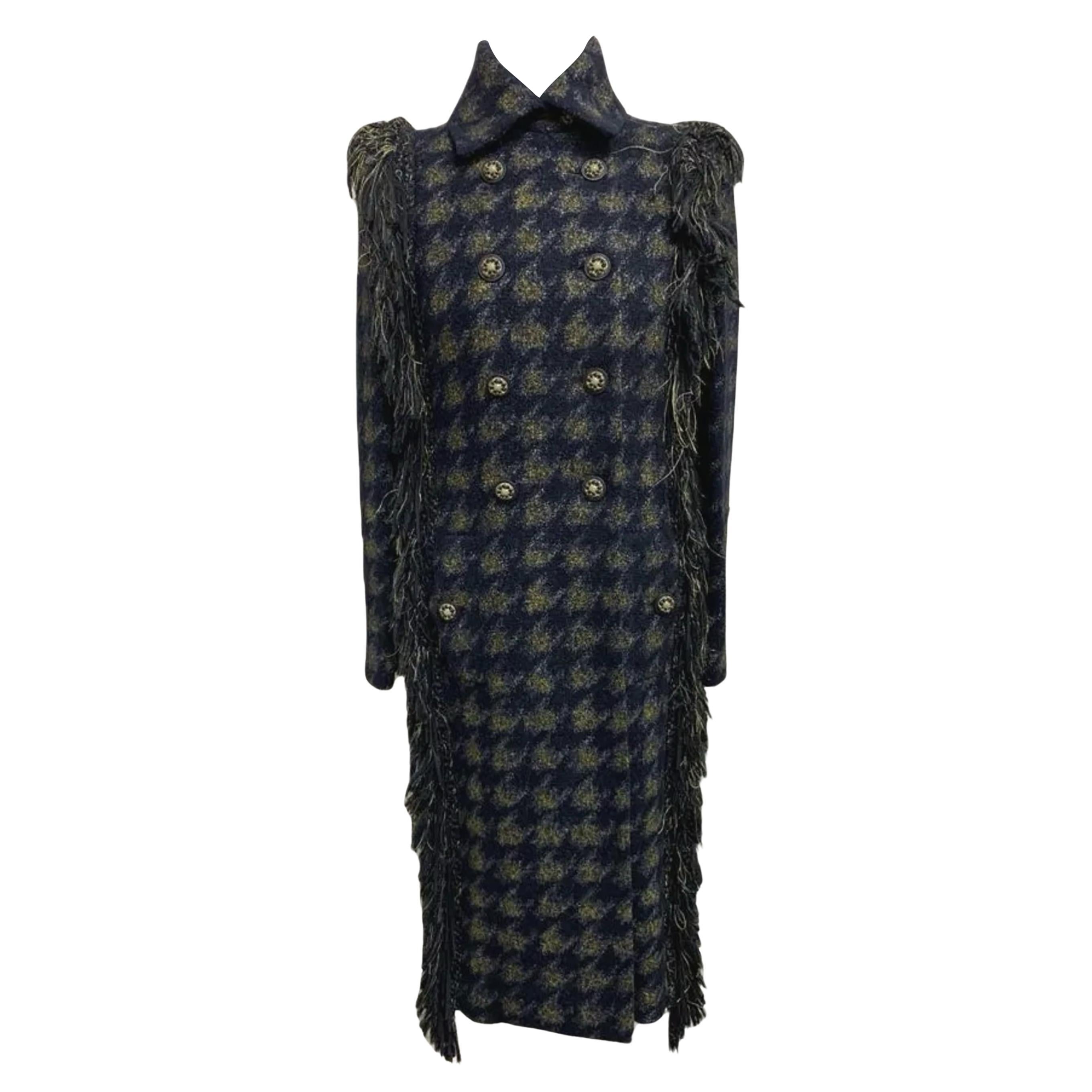 CHANEL 17K$ Paris / Dallas Extremely Rare Runway Tweed Coat For Sale