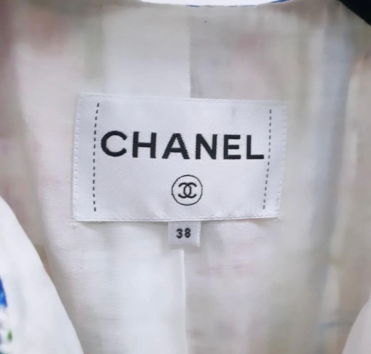 Women's Chanel 17P Tweed Multicolor Blazer Jacket For Sale