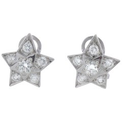 Chanel 18 Karat White Gold Ladies Clip-On Diamond Earrings
