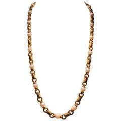 Chanel 18 Karat Yellow Gold and Pearl Necklace