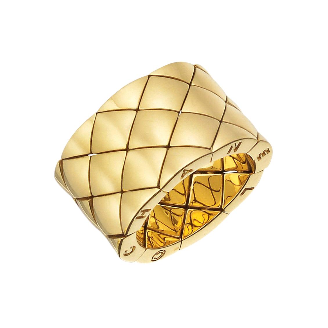 Chanel 18 Karat Yellow Gold Wide Band Ring