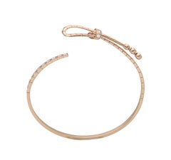 CHANEL 18 Kt. Beige Gold Diamond Ruban Bangle