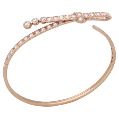 CHANEL 18 Kt. Beige Gold Diamond Ruban Bangle