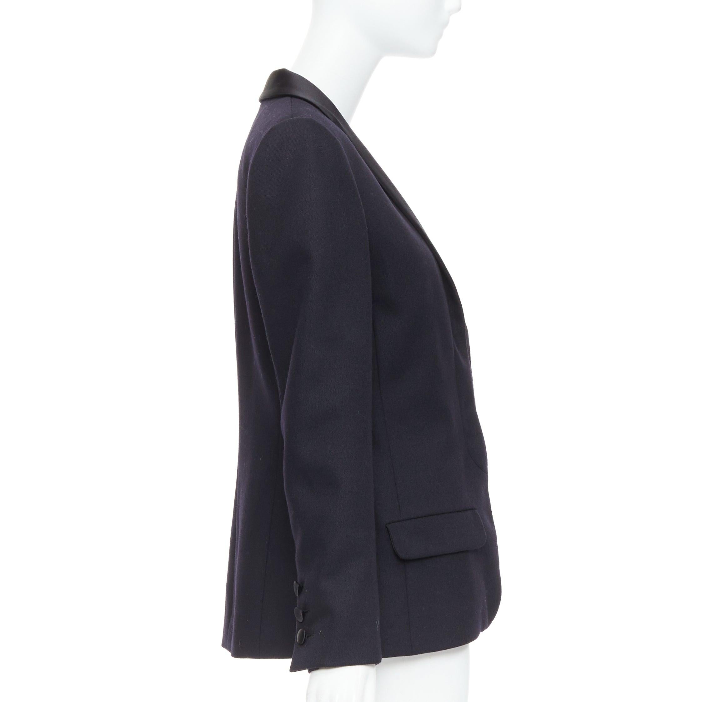 CHANEL 18A negro París Hamburgo Metier D'art blazer esmoquin lana FR40 L en Nuevo estado para la venta en Hong Kong, NT
