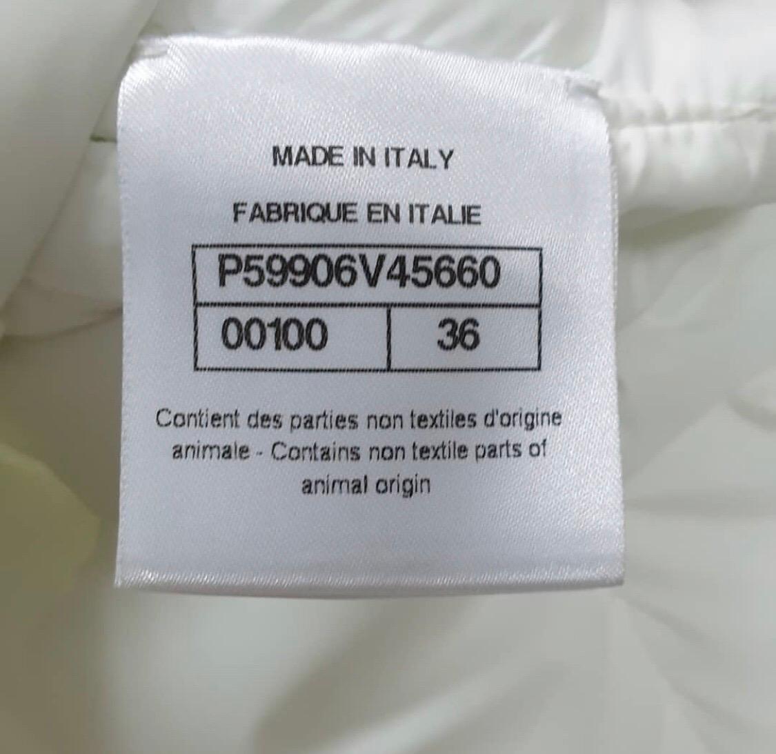 chanel tweed puffer jacket