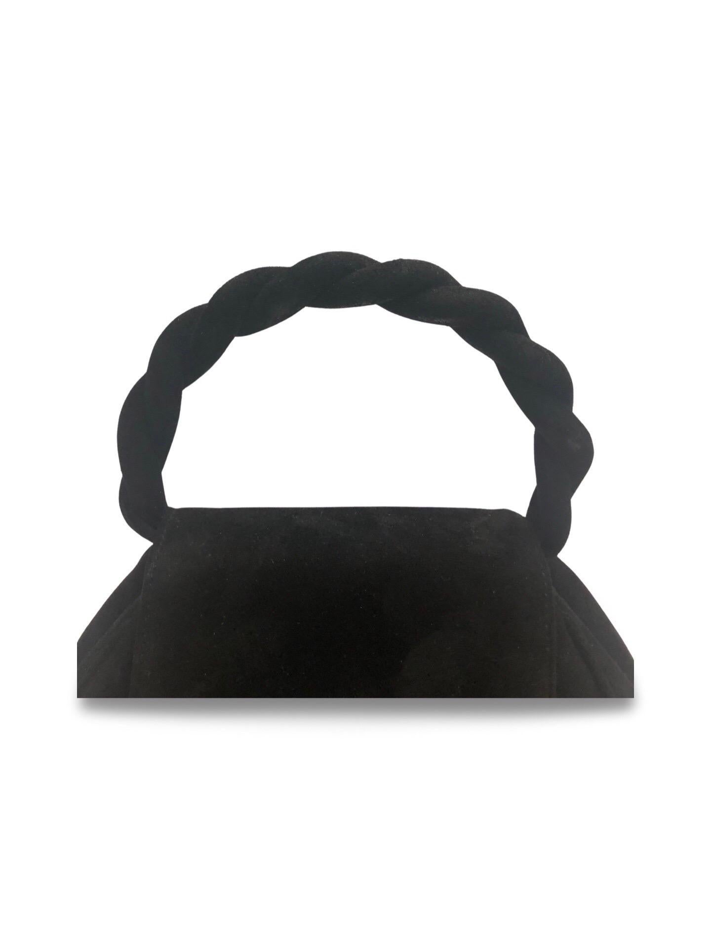Chanel, sac à main en daim noir 