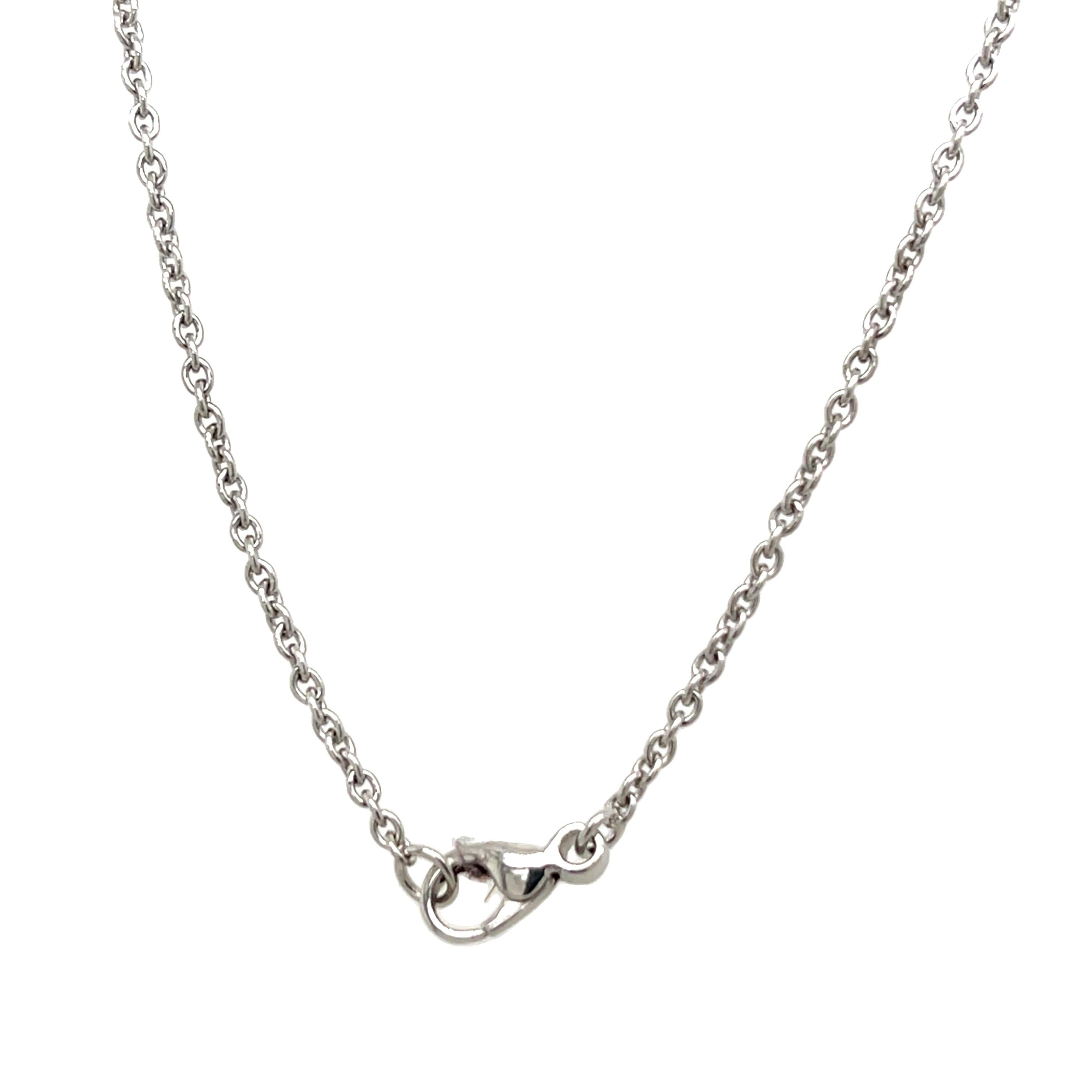 Taglio rotondo Chanel - Collana di diamanti in oro bianco 18ct - U38888 in vendita