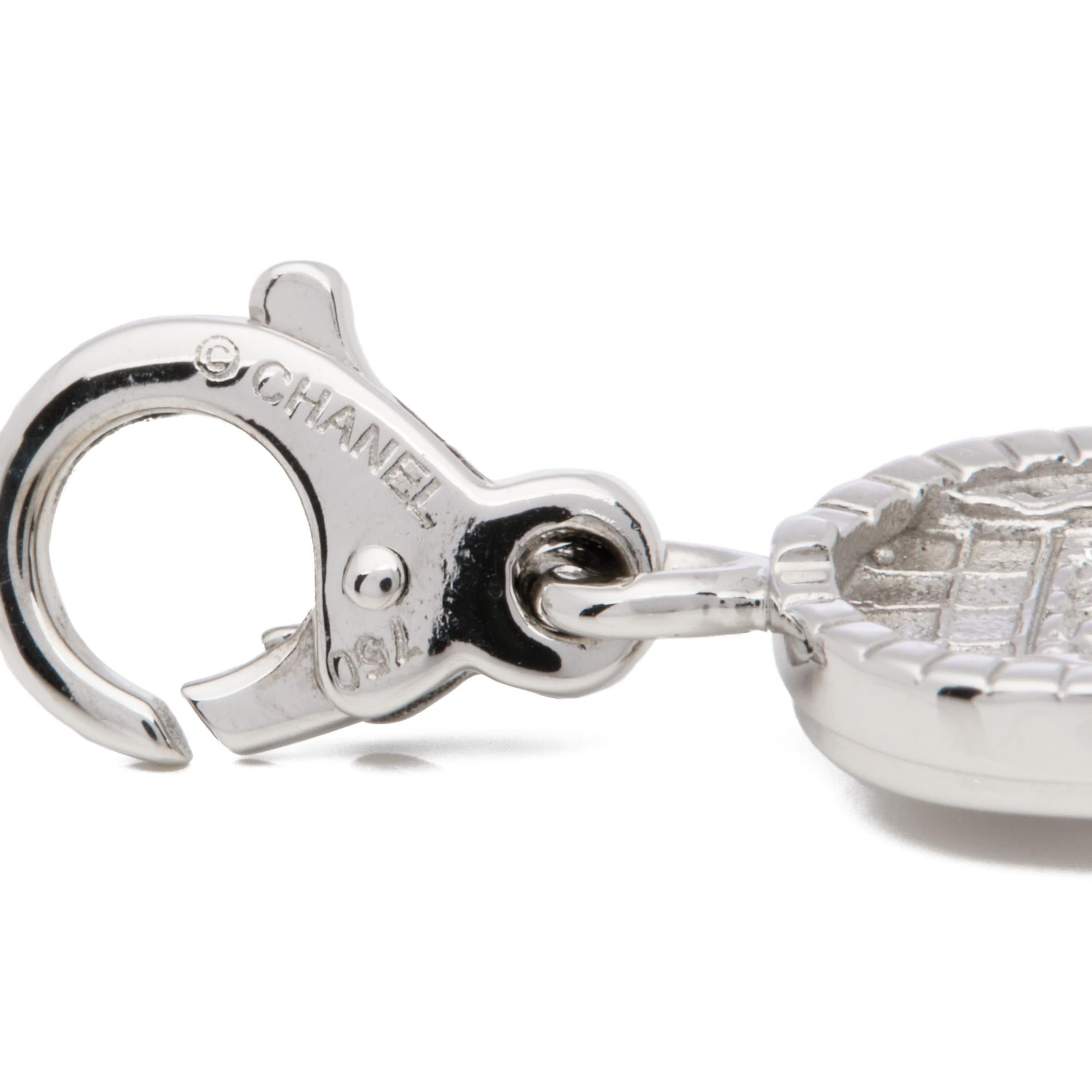 Contemporary Chanel 18ct White Gold Door Charm