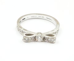 Chanel 18K 750 White Gold Ruben Ribbon Diamond Ring