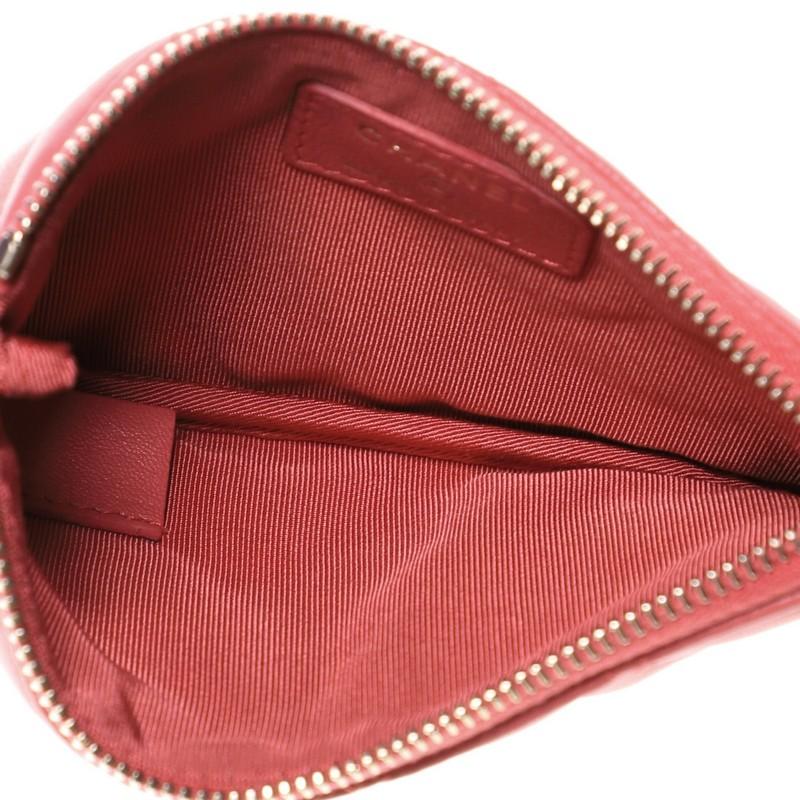 Women's or Men's Chanel 18K Charms O Case Pouch Quilted Lambskin