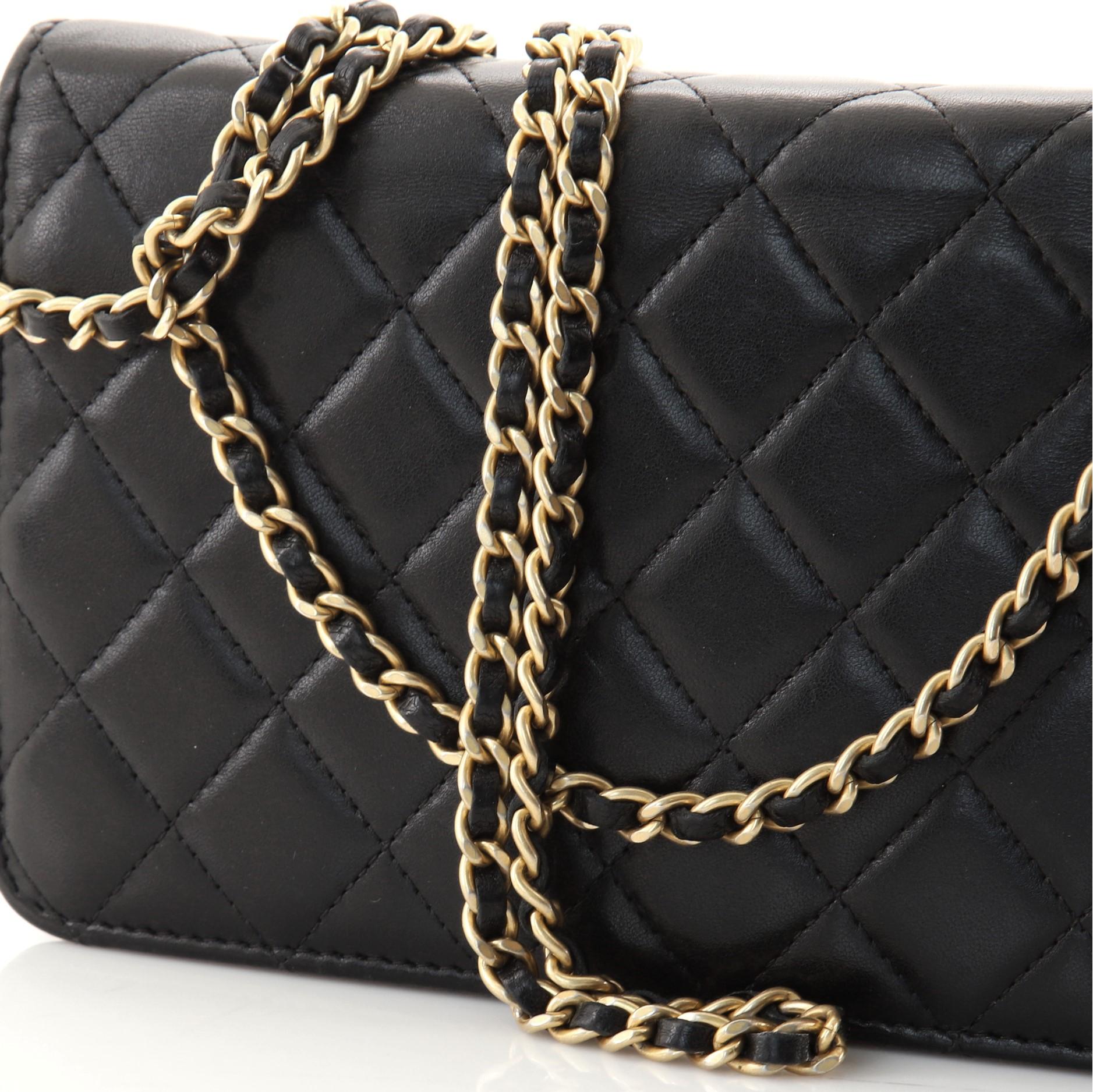Chanel 18K Charms Wallet on Chain Quilted Lambskin 4
