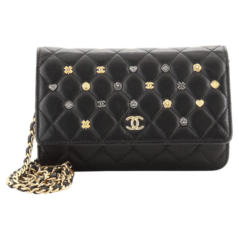 Chanel 18K Charms Wallet on Chain Quilted Lambskin at 1stDibs